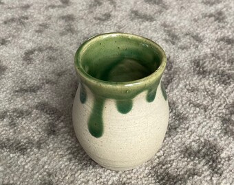 Drippy green Bud vase