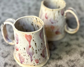 Speckled birch slab mugs