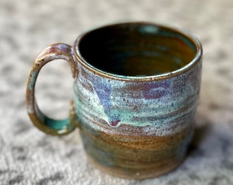 Drippy glaze speckled Mug 12 oz