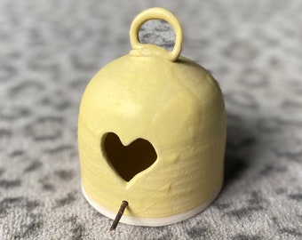 Yellow Ceramic Bird House