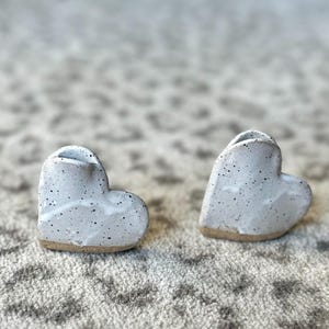 Petite Pink Speckled Heart &quot;flat&quot; vase