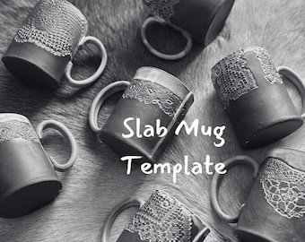 Pottery Mug Template Printable Digital Download Ceramic Mug Template ...