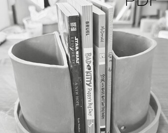 Plantilla imprimible de sujetalibros para macetas en PDF