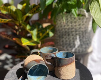 Brown, green and blue textured Mug 11 oz #1