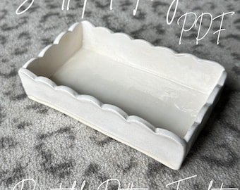 PDF scallop tray Printable Pottery Template