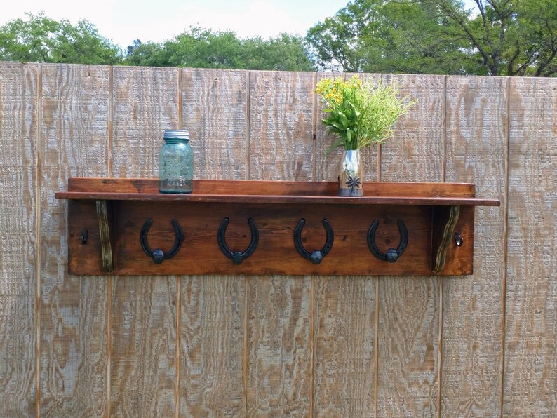 Coat Hanger Reclaimed Wood Shelf Barn Wood Shelf Rustic Etsy