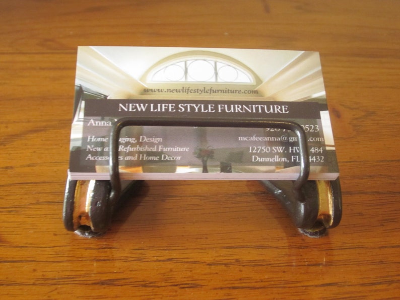 Business Card Holder Office Item Office Supplies Metal Etsy