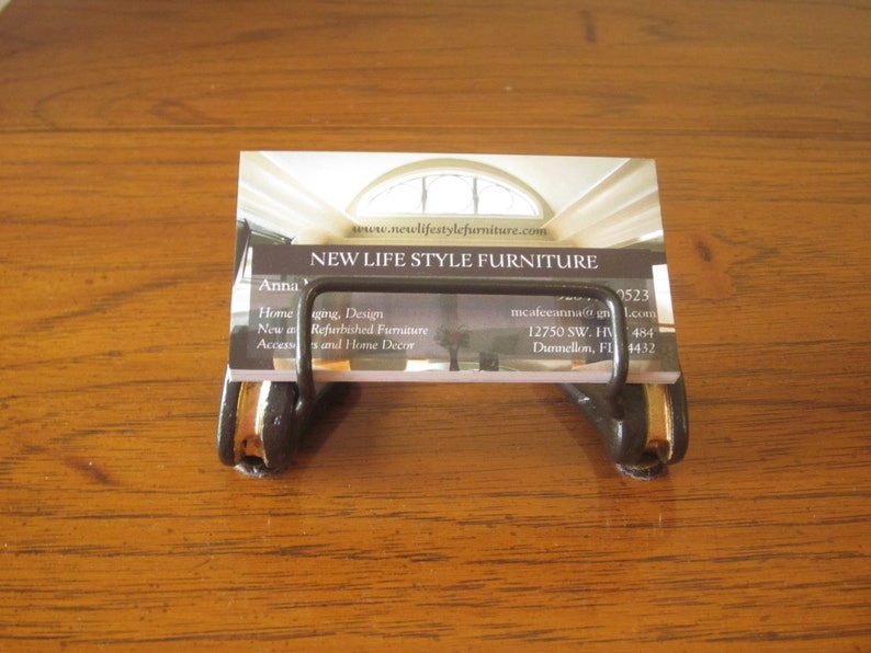 Business Card Holder Office Item Office Supplies Metal Etsy