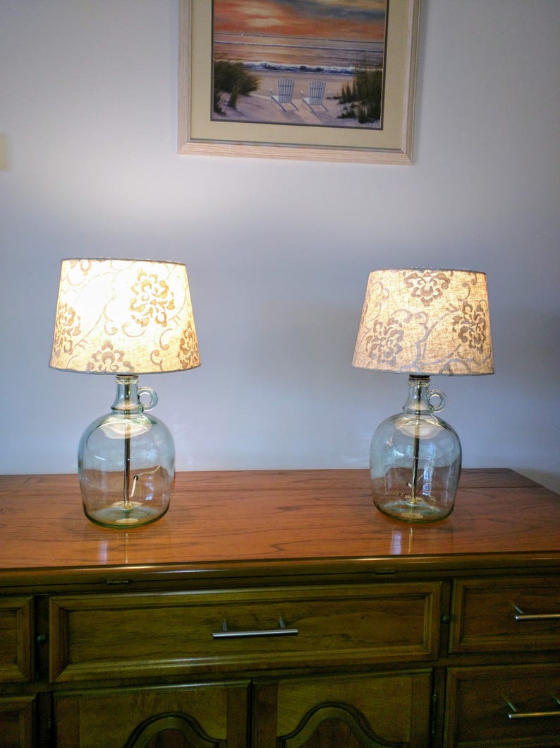 set of 2 table lamps modern decor small table lamp glass table lamp glass bottle lamp bedside lamps Table lamp bedroom lamp