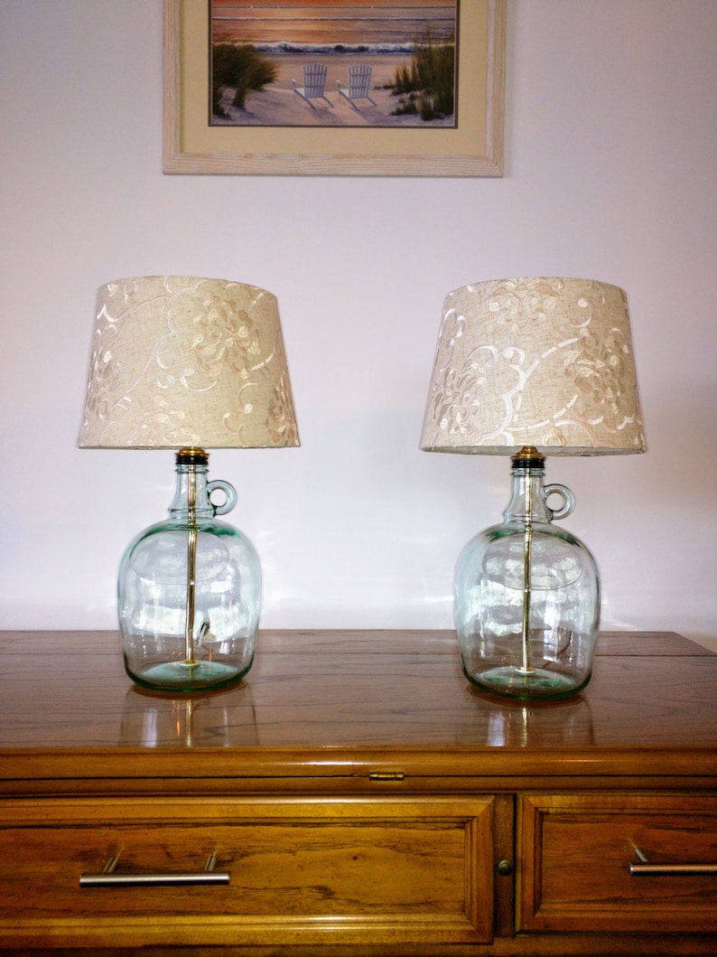 set of 2 table lamps modern decor small table lamp glass table lamp glass bottle lamp bedside lamps Table lamp bedroom lamp