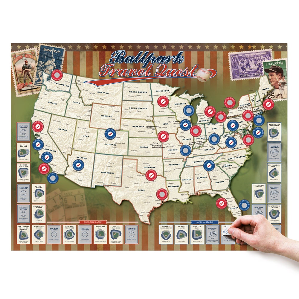 Mlb ballpark map - Etsy 日本