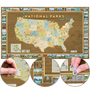 ¡¡¡NUEVO PRODUCTO!!! ¡¡¡OTOÑO DE 2024!!! Póster para raspar de National Park Travel Quest