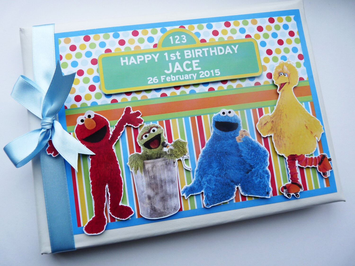 Personalised Sesame Street Boy/Girl Birthday Guest Book any | Etsy
