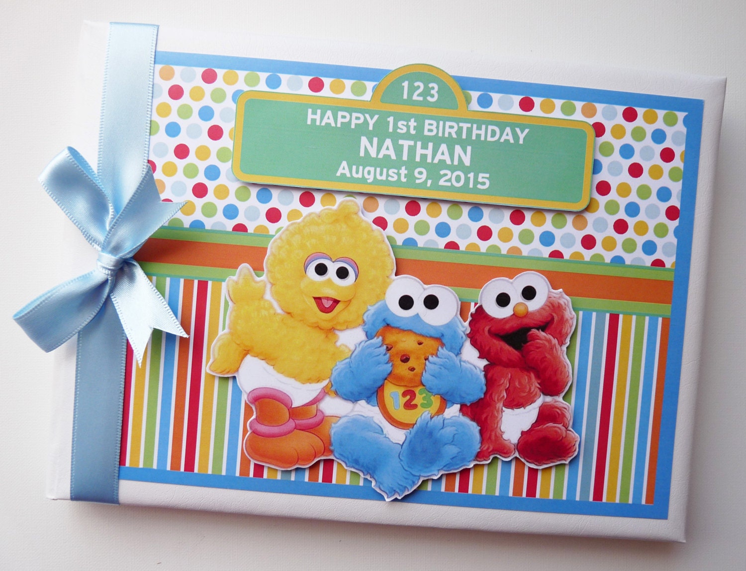 Baby Sesame Street Birthday Guest Book Personalised Memory | Etsy