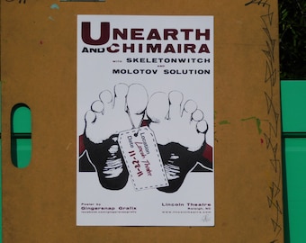 Unearth, Chimaira, Skeletonwitch and Molotov Solution Music Poster