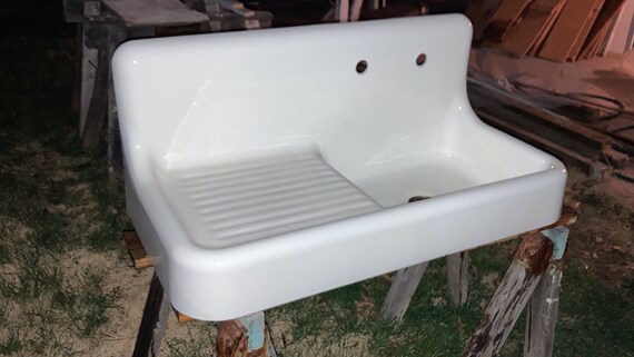Antique Single Drainboard Farm Farmhouse Sink With High Back Belgiƫ Drainboard Farm Farmhouse Sink, Farmhouse Sink Drainboard