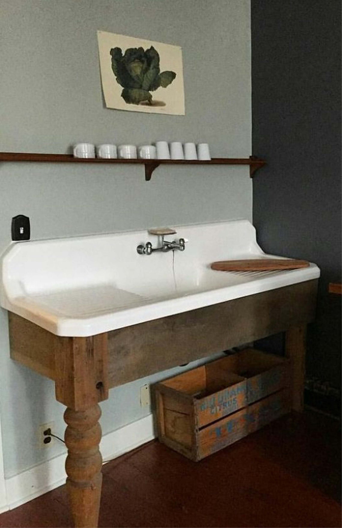 Antique Richmond Double Drainboard highback Farm Sink Circa Etsy