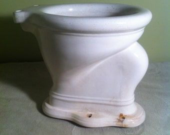 Rare Early Antique J.L. Mott Embossed Rear Water Entry Toilet Bowl 1890