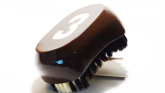 Brown Medium-Soft 540 Wave Brush | King Scorpion 360 Custom 360 Wave Brush With Glow Effect Logo