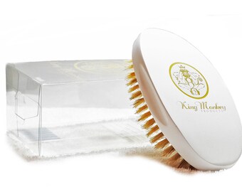 King Monkey Products | Boar Bristle Hair Brush - Hard White