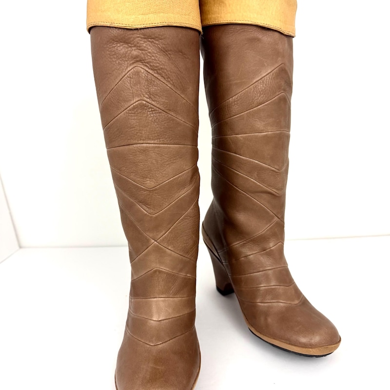 Vintage Tall Wedge Boots - Etsy