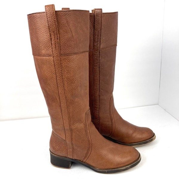 Lucky Brand tall brown leather riding boots 7.5