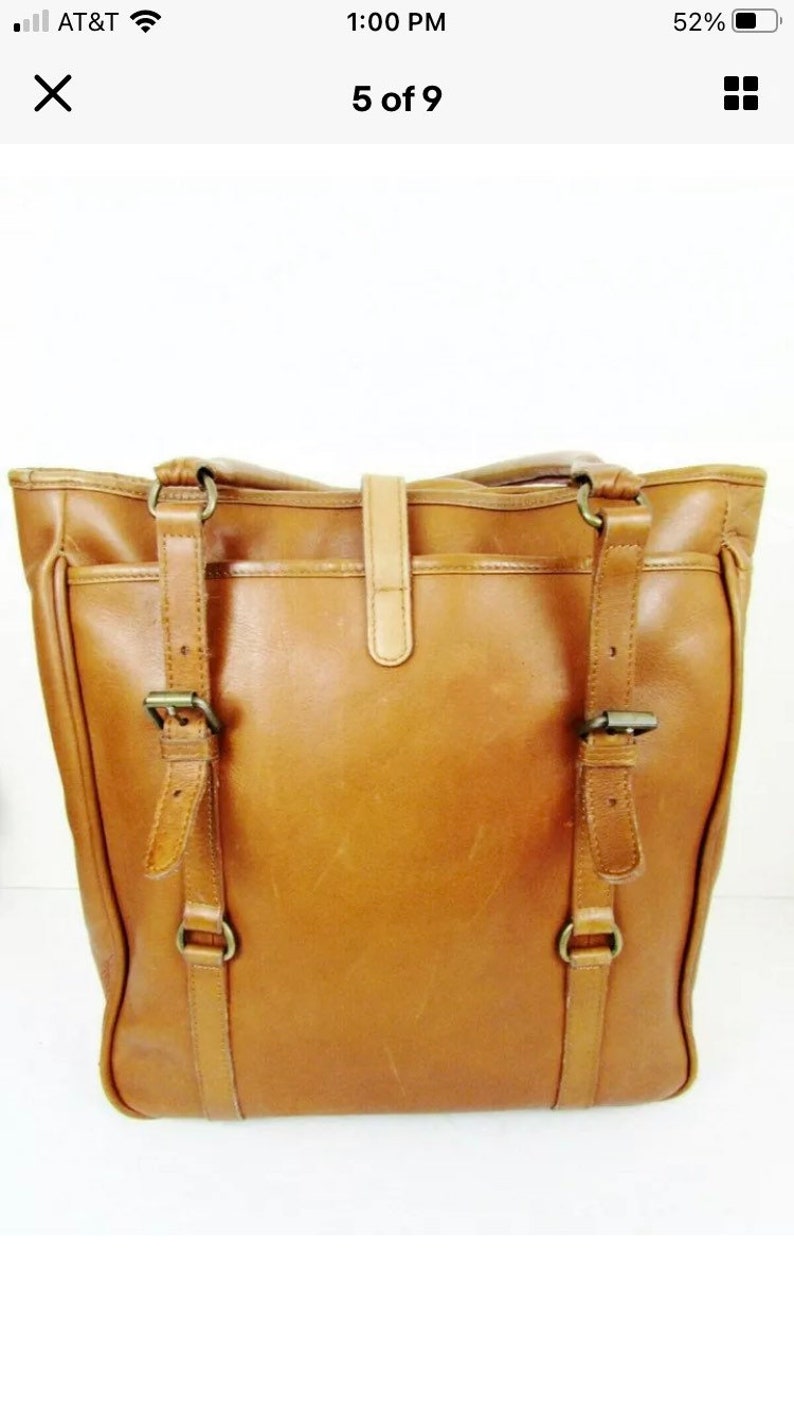 Vintage Claire Chase Leather Tote image 3