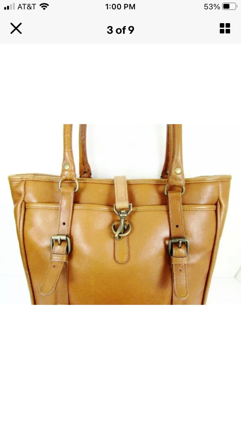 Vintage Claire Chase Leather Tote image 2