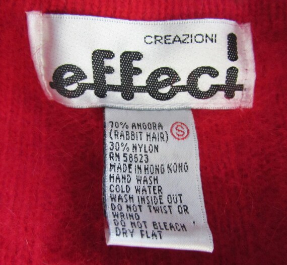 Vintage Red Angora Pullover Sweater Women's S - image 2