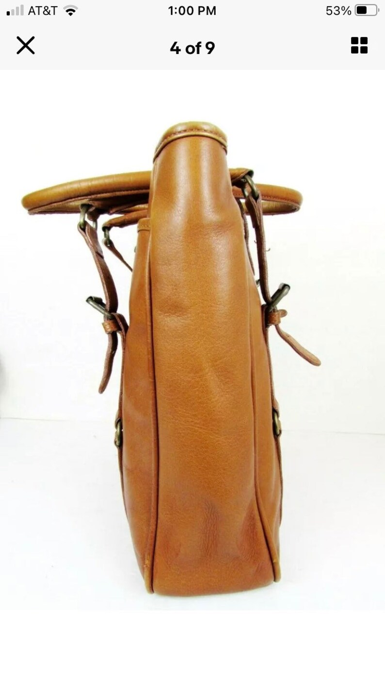 Vintage Claire Chase Leather Tote image 7