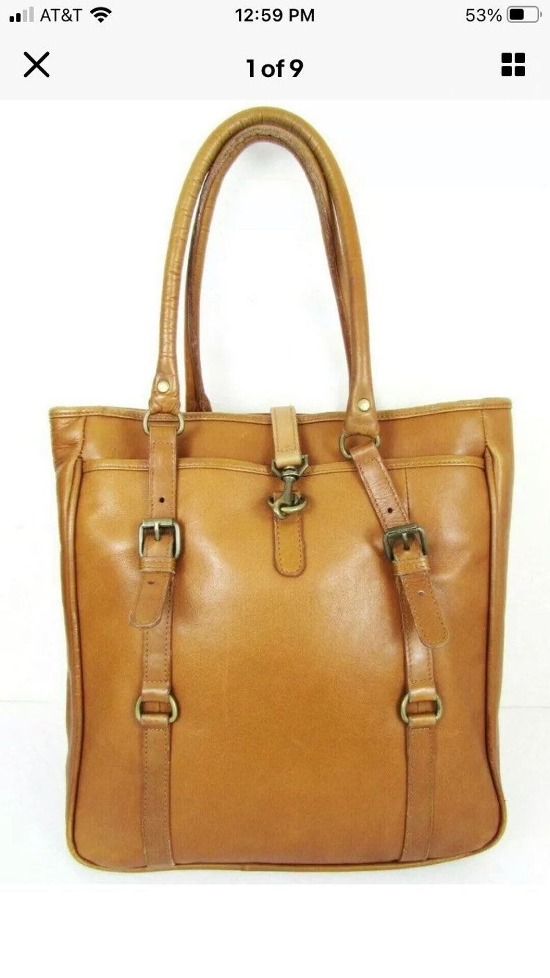 Vintage Claire Chase Leather Tote image 6