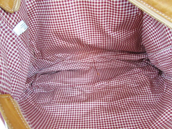 Vintage Maurizio Taiuti Canvas Burgundy Striped T… - image 5