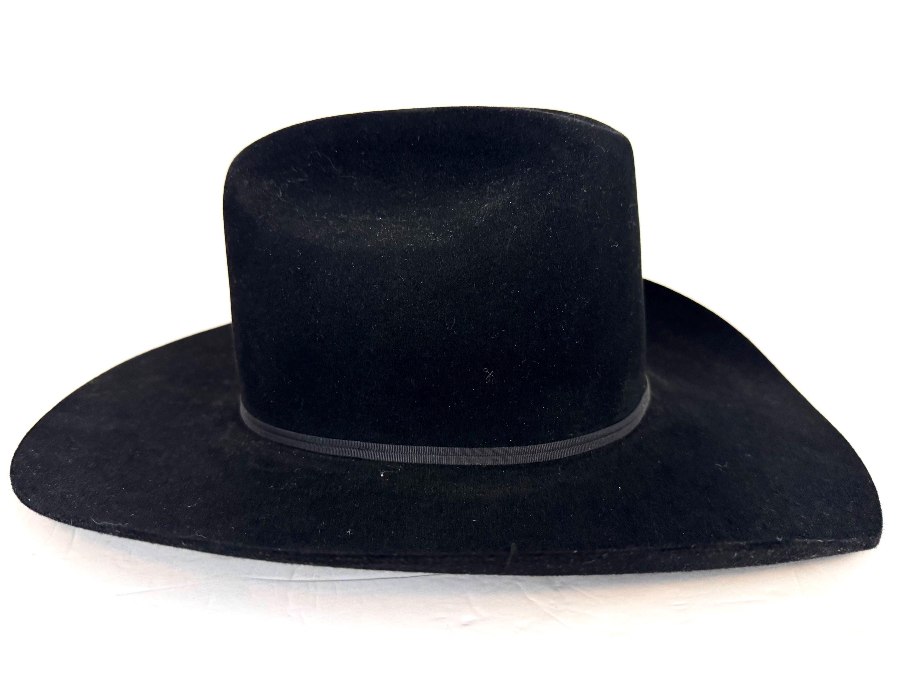 VintageResistol 4xxxx beaver self conforming hat black Vintage (1990s) Super Boss Resistol Western 4X Beaver Fur  main image 4