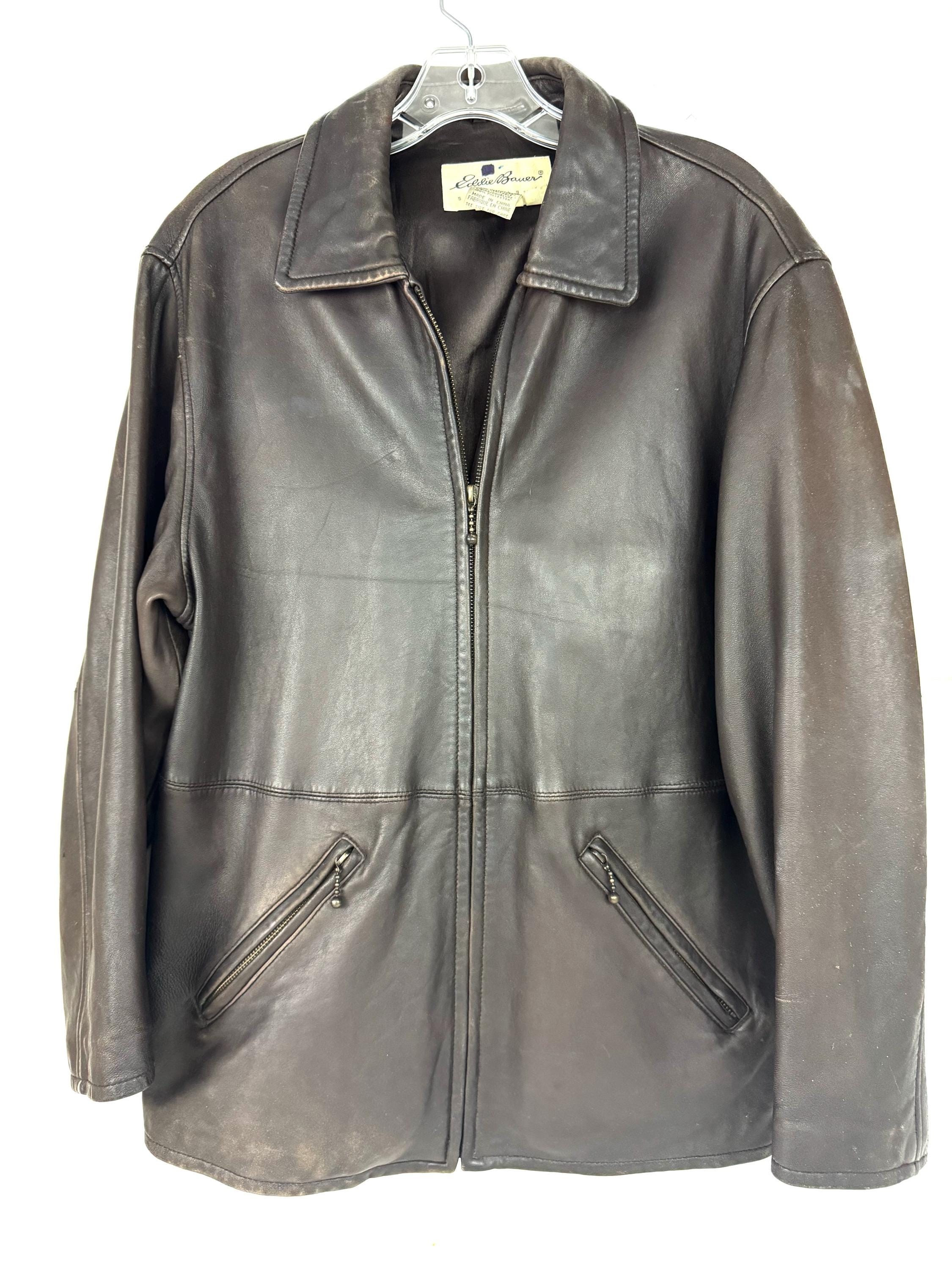 Vintage Eddie Bauer Leather Coat - Etsy Vintage Eddie Bauer Leather Coat - Etsy