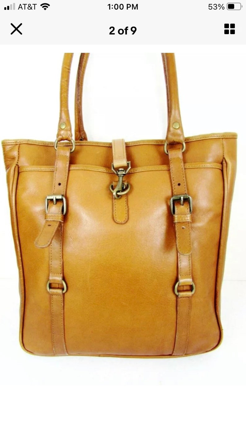 Vintage Claire Chase Leather Tote image 1