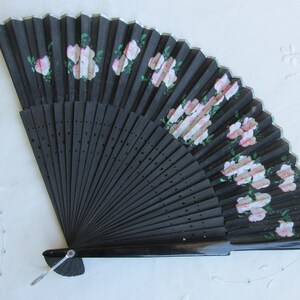 Abanico plegable con flores - Vintage