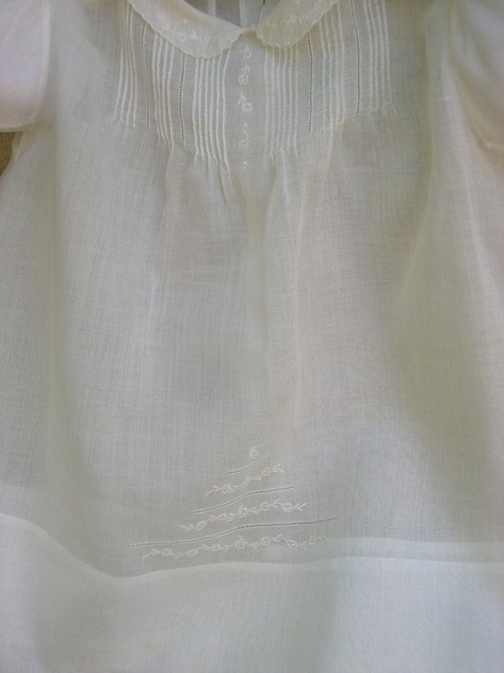 Baby Dress with White Embroidery - Vintage - image 3