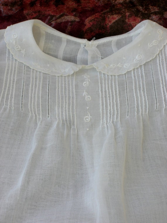 Baby Dress with White Embroidery - Vintage - image 5
