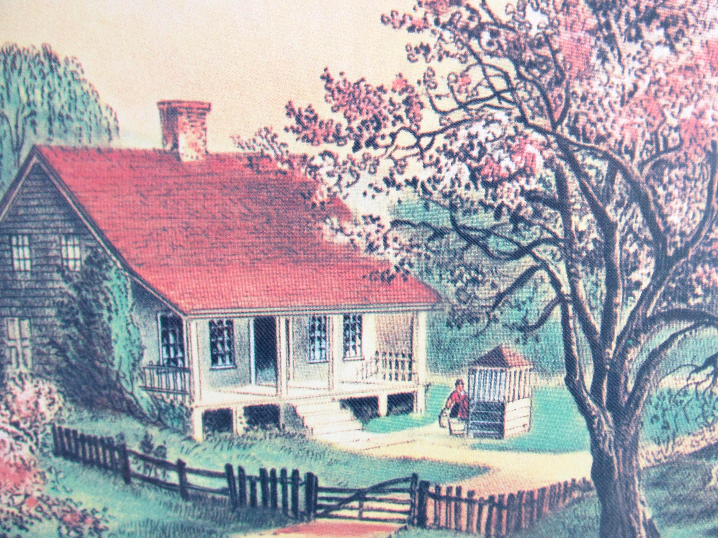 Currier & Ives Prints - American Homestead Spring and Summer - Etsy