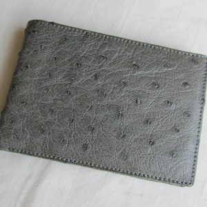 Cartera de piel de avestruz, billetera y tarjetero - Envío gratuito