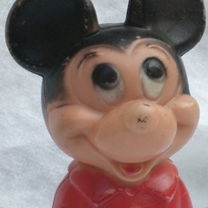 Mickey Mouse Figurine - Vinyl - Vintage