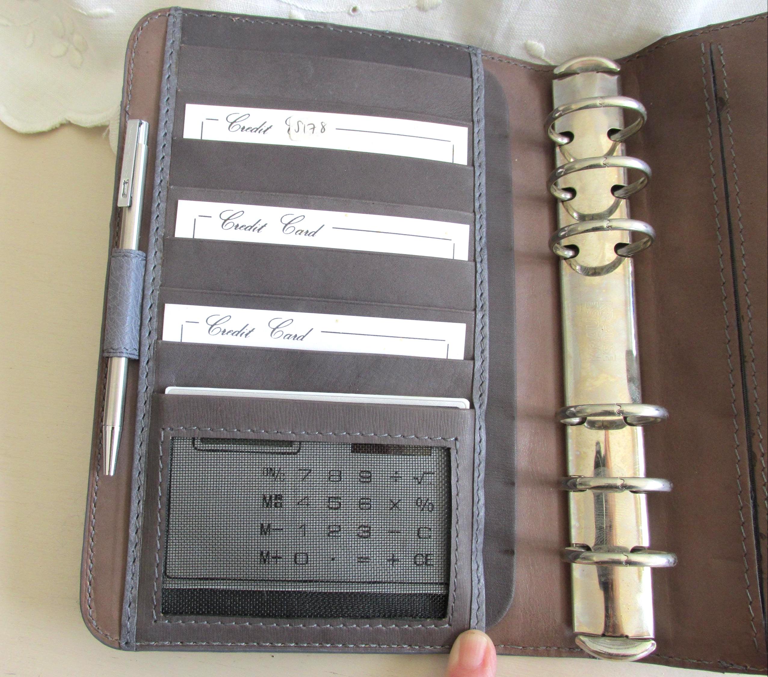Ostrich Leather Filofax Cover in Gray - Free Shipping - Etsy