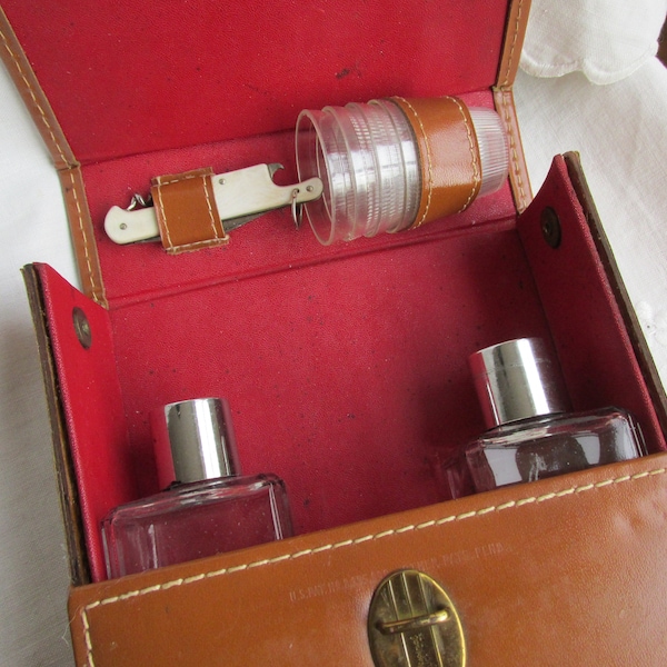 Leather Liquor Travel Case Etsy