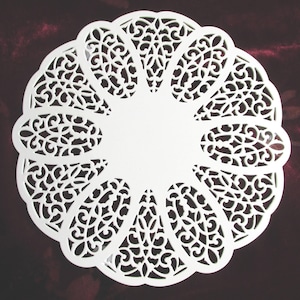 Trivet - Painted Cream over Silver Plate - Footed - Vintage