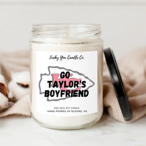 Kansas City Chiefs Candle: Taylor&#39;s Boyfriend, NFL, Soy Wax