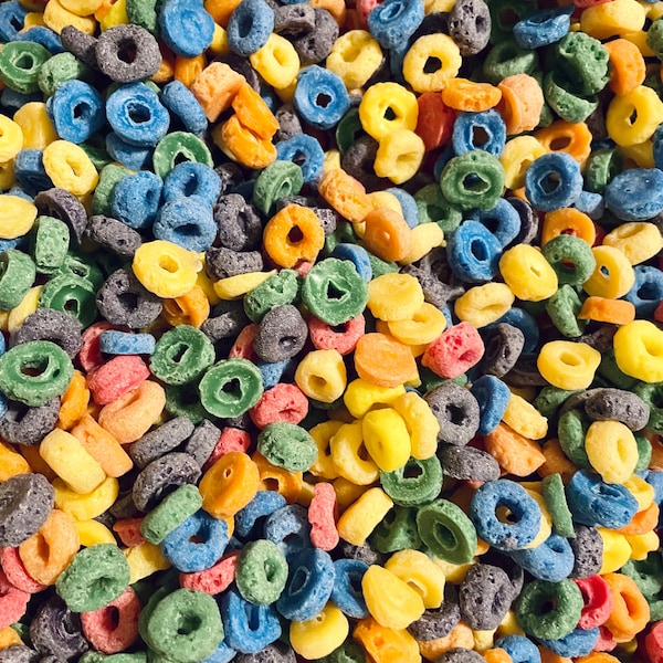 Froot Loop Scented Soy Wax Cereal Embeds - Wax Melts - Top Seller - Bulk Bags - Frosted Soy - Comparable to the actual Cereal - Best Seller