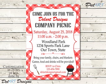 picnic invitation etsy