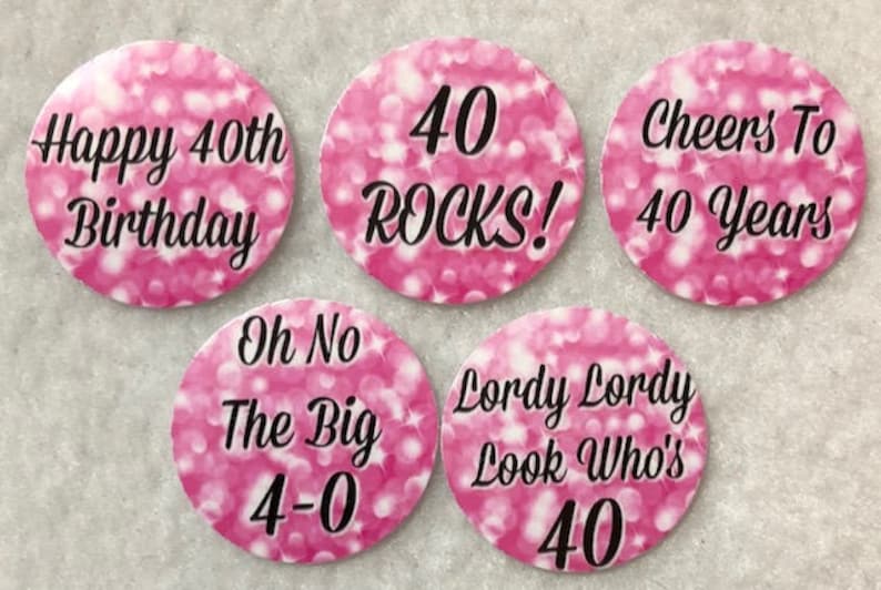 Set of 50100150200 Personalized 40th Birthday Party  1 Inch Confetti Circles