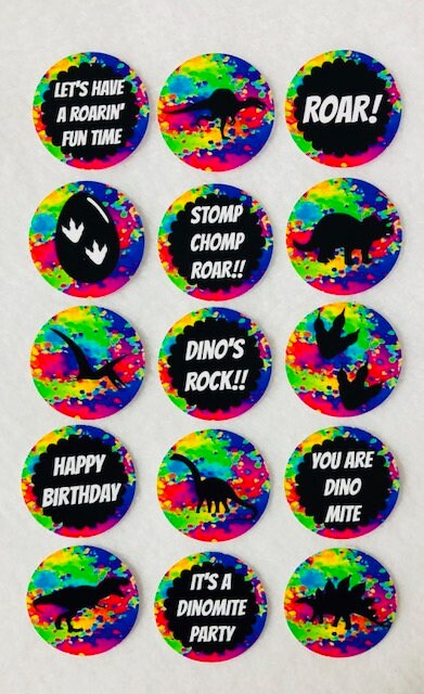 Set of 50100150200 Dinosaur Birthday Party 1 Inch Confetti Circles