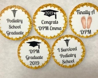 ANY YEAR Set of 50/100/150/200 DPM Podiatrist Podiatry Graduation    1 Inch Confetti Circles